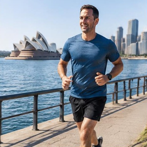 Man enjoying an active everyday lifestyle