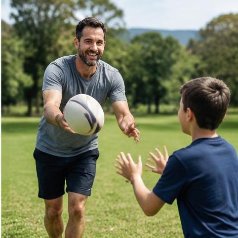 Man enjoying an active everyday lifestyle
