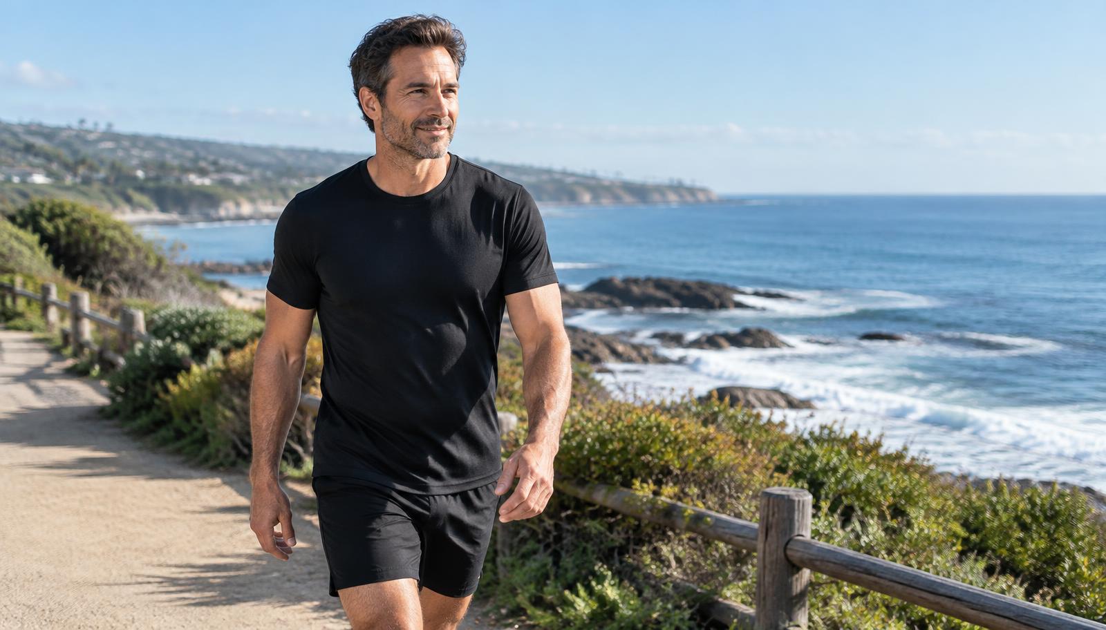 Man enjoying an active outdoor lifestyle
