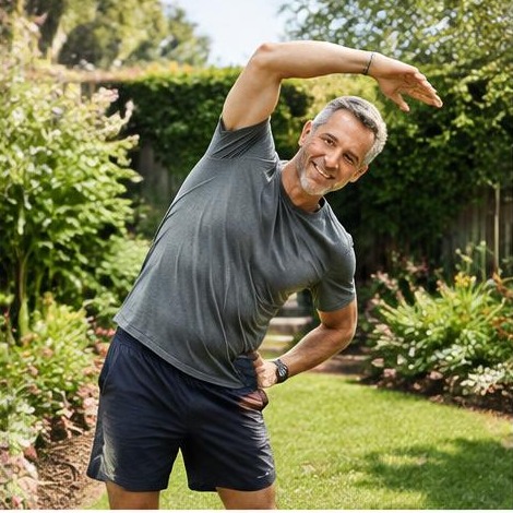 Man enjoying an active everyday lifestyle