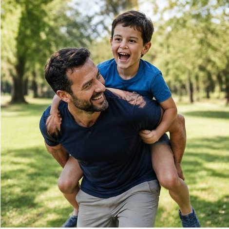 Man enjoying an active everyday lifestyle