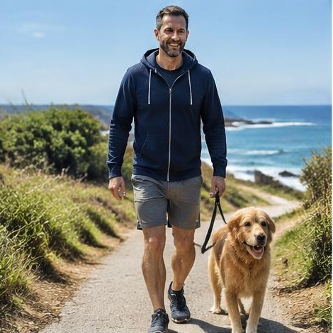 Man enjoying an active everyday lifestyle