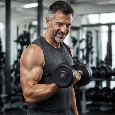 Man enjoying an active everyday lifestyle