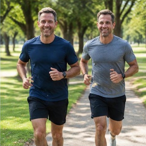 Man enjoying an active everyday lifestyle