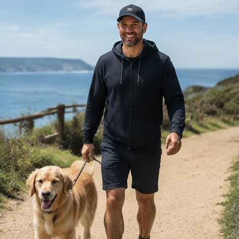 Man enjoying an active everyday lifestyle