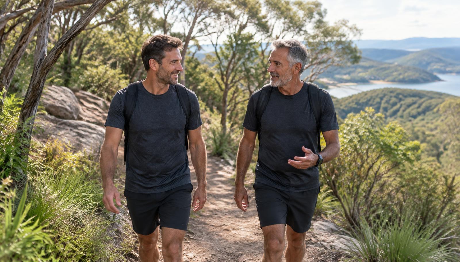 Friends enjoying a bushland walk together
