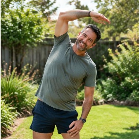 Man enjoying an active everyday lifestyle