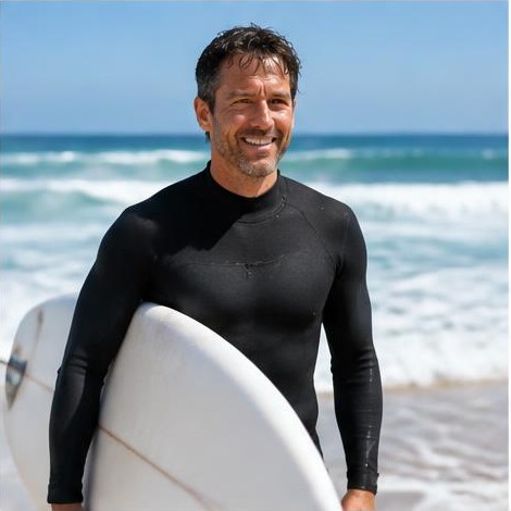 Man enjoying an active everyday lifestyle