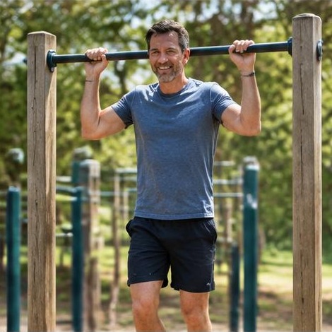 Man enjoying an active everyday lifestyle