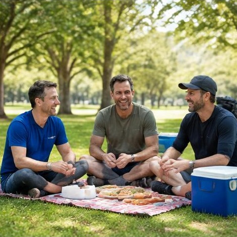 Man enjoying an active everyday lifestyle