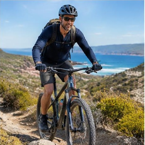Man enjoying an active everyday lifestyle