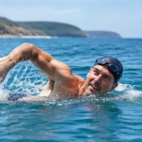 Man enjoying an active everyday lifestyle