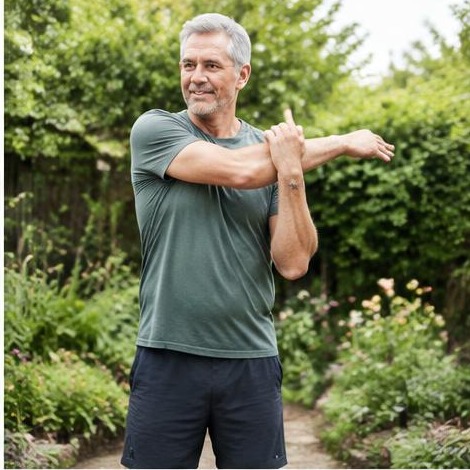 Man enjoying an active everyday lifestyle
