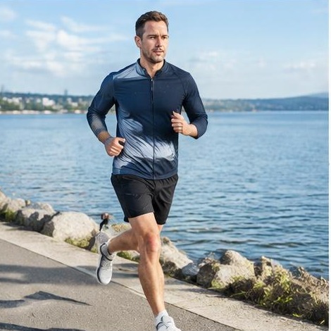 Man enjoying an active everyday lifestyle