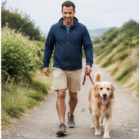 Man enjoying an active everyday lifestyle