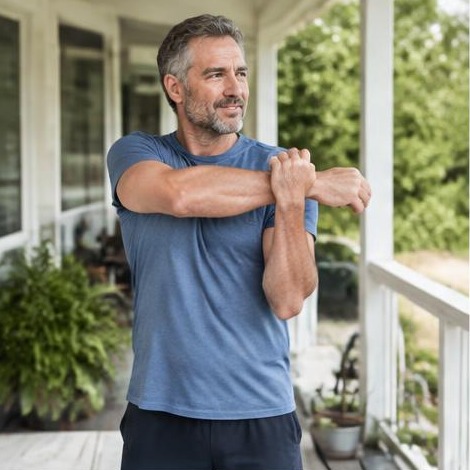 Man enjoying an active everyday lifestyle
