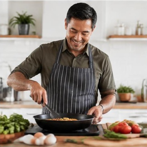Man enjoying an active everyday lifestyle