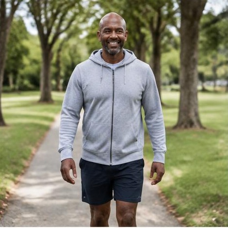 Man enjoying an active everyday lifestyle