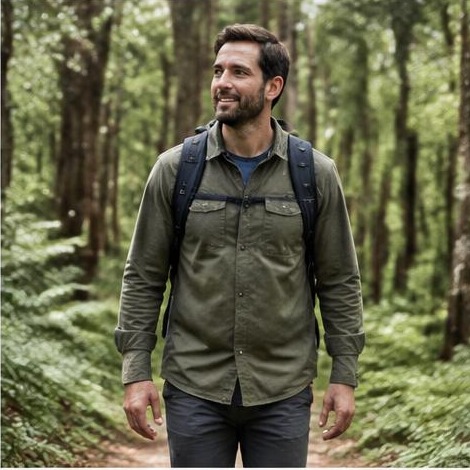 Man enjoying an active everyday lifestyle