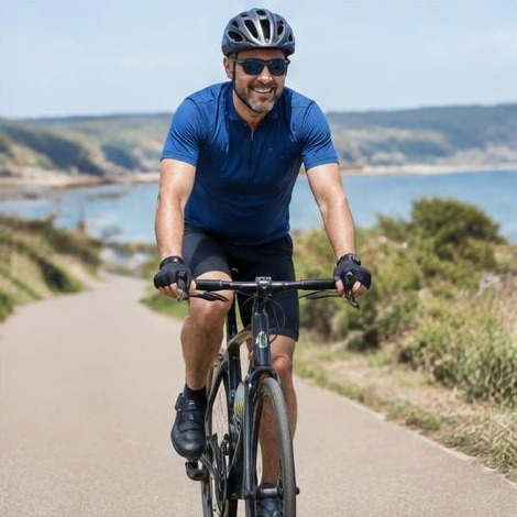Man enjoying an active everyday lifestyle
