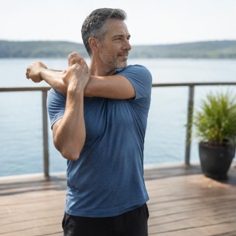 Man enjoying an active everyday lifestyle