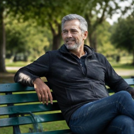 Man enjoying an active everyday lifestyle