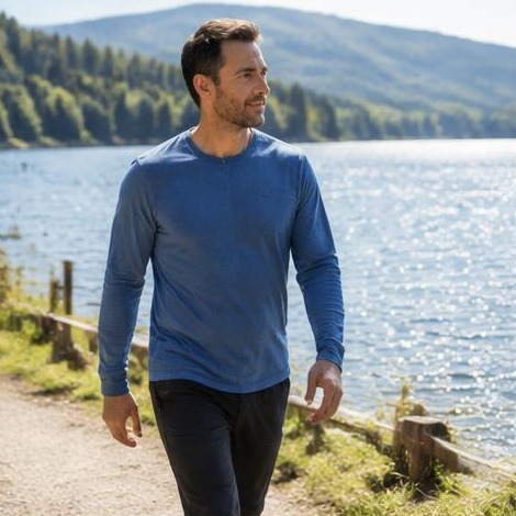 Man enjoying an active everyday lifestyle