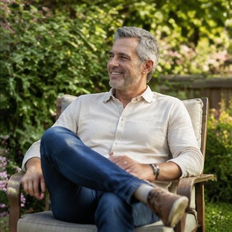 Man enjoying an active everyday lifestyle