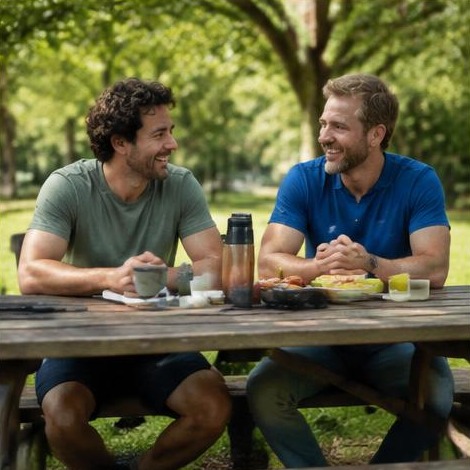 Man enjoying an active everyday lifestyle