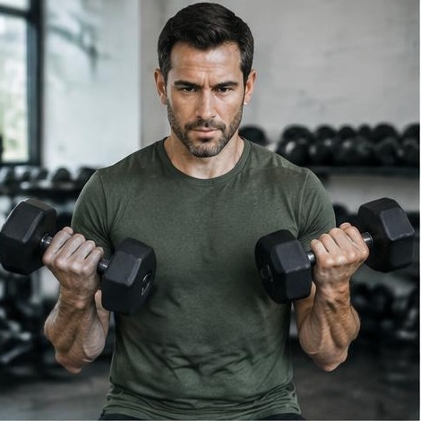 Man enjoying an active everyday lifestyle