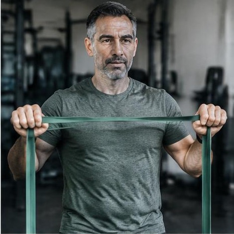 Man enjoying an active everyday lifestyle