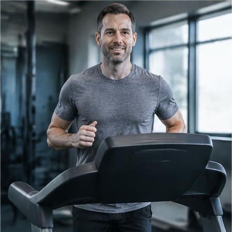 Man enjoying an active everyday lifestyle