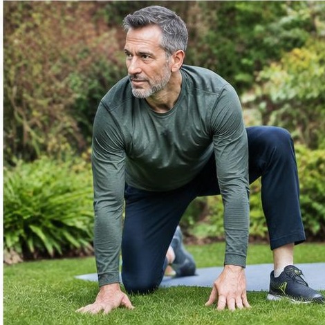 Man enjoying an active everyday lifestyle
