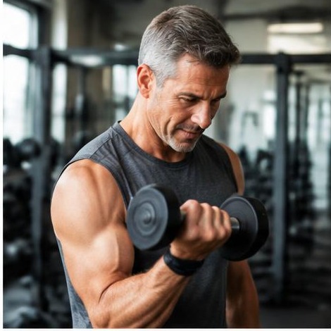 Man enjoying an active everyday lifestyle