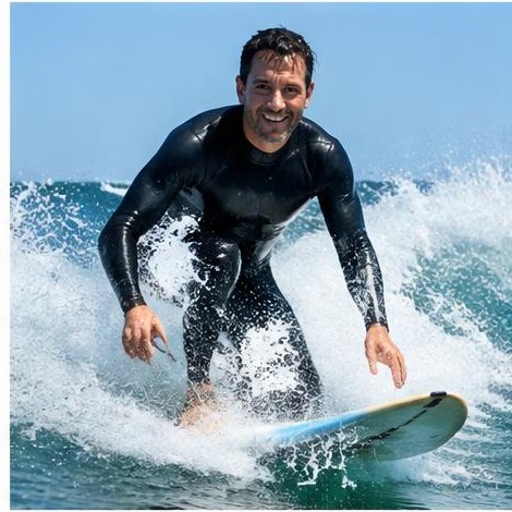Man enjoying an active everyday lifestyle
