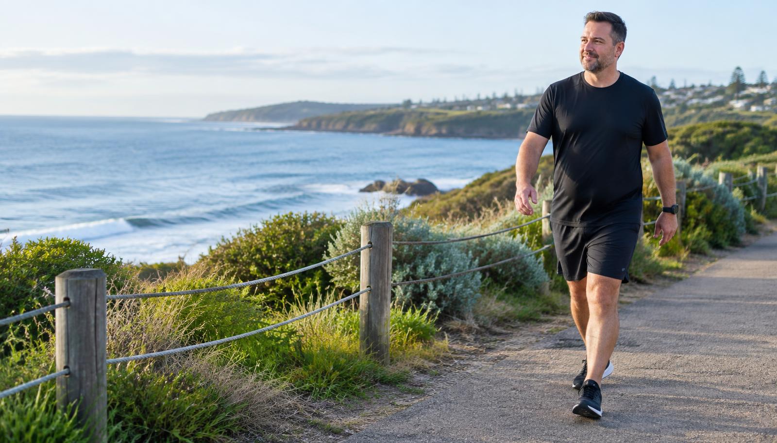 Man walking outdoors