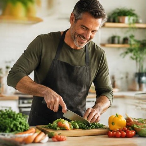 Man enjoying an active everyday lifestyle