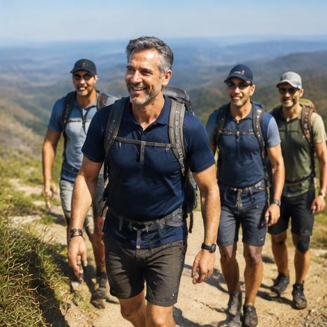 Man enjoying an active everyday lifestyle