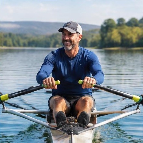 Man enjoying an active everyday lifestyle